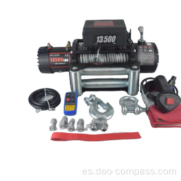 Cabrestante eléctrico de cable de acero de 12V 13500LBS 4x4